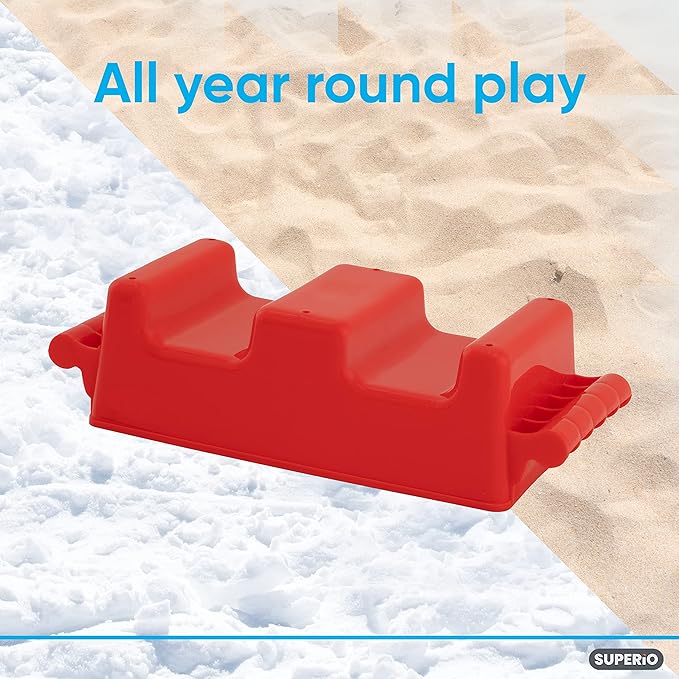 Superio Sandcastle Building Kit – Sand Castle Molds, Sand Toys, and Beach Essentials for Kids and Adults – Snow Brick Maker, Igloo Snow Block Form for Snow Forts or Sandbox Play – Outdoor Fun
