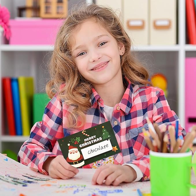 50 Pack Scratch Off Cards, DIY Custom Christmas Scratch Off Stickers, Your Own Game Tickets for Prizes Gift Scratch Cards for Small Business Holiday Birthday Party Favors Games Supplies (Green)