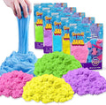 Colorful Stretchy Sensory Sand Kit,Value Pack of 5 Colored Moldable Play Sand for Kids,Bulk Refill for Sensory Bin,Sensory Toys for Molding,Perfect Travel Toys for Girls and Boys Ages 3+