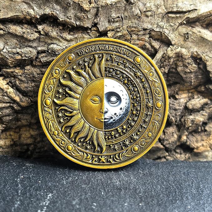 Sun and Moon Upon Awakening Sobriety Chip Phoenix Renewal AA Medallion - Ideal for Personal Growth and Motivation