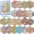 20 Sets DIY 3D Sticker Scene Book,Cute Cartoon Animal Isometric Scene,DIY 3D House Stickers Set,Sticker Therapy for Adults Kids,Conduce to Relief Stress Pass The Time,Christmas Gifts for Kids