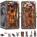 Viking Book Nook Kit - DIY Miniature House Dollhouse Kit for Adults Teens, Booknook Tiny House Bookshelf Insert Decor 3D Wooden Puzzle, Gifts for Family, Friends (Voyage Through The Storm)