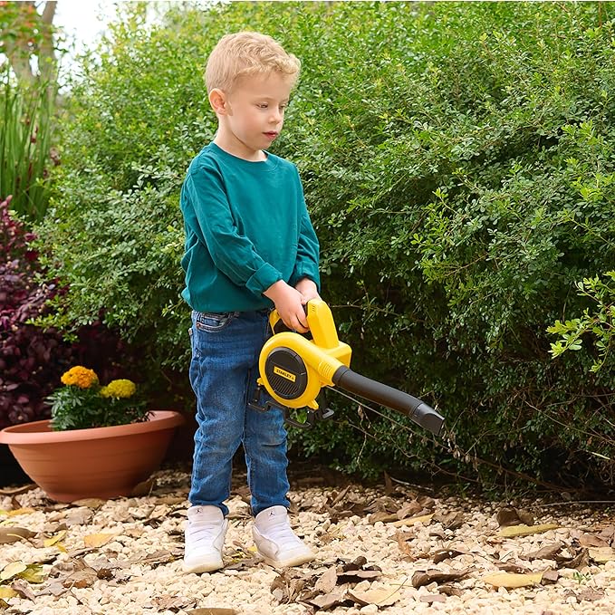 Stanley Jr Kids Leaf Blower - Battery Operated Toy Leaf Blower for Kids - Fun Pretend Play Tool for Outdoor Adventures - Safe and Realistic Design for Little Gardeners. Ages 3+