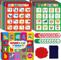 SpriteGru Alphabet & CVC Bingo Game, 12 Bingo Board ABC Letters, CVC Words Phonetic Game, Letters Phonetic Awareness Early Educational Learning Toys - Ages 4 and up, Perfect for Classroom & at Home