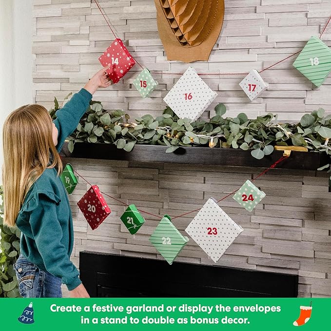 KiwiCo Santa’s Railroad Train Advent Calendar for Kids 5+ | Countdown to Christmas with 24 Days of Buildable Toy Train Set | Advent Calendar 2025 for Kids