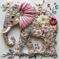 Elephant Jigsaw Puzzles for Adults 500 Pieces Colorful Crystal Flower Puzzles Beautiful Diamond Art Puzzle Difficult Unique Family Challenging Games Gift for Teens Adults Puzzle (20"x20")