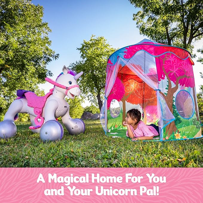 Kid Trax Easy Pop Up Kids Magical Play Tent, Large Front and Rear Openings, Carrying Case Included, Easy Storage, Magical Forest