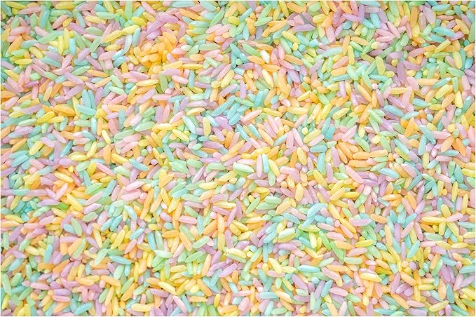 Sensory Bin Filler for Sensory Table - Colored Rice for Sensory Play (Pastel)