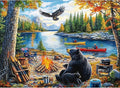 500 Piece Puzzles for Adults,Mother Kids Bear Eagle Large Piece Jigsaw Puzzle for Adults Kids Seniors,Recycled Cardboard Puzzle 500 Piece,Family Activity Great Gift for Family Friends 20.5 * 15 in