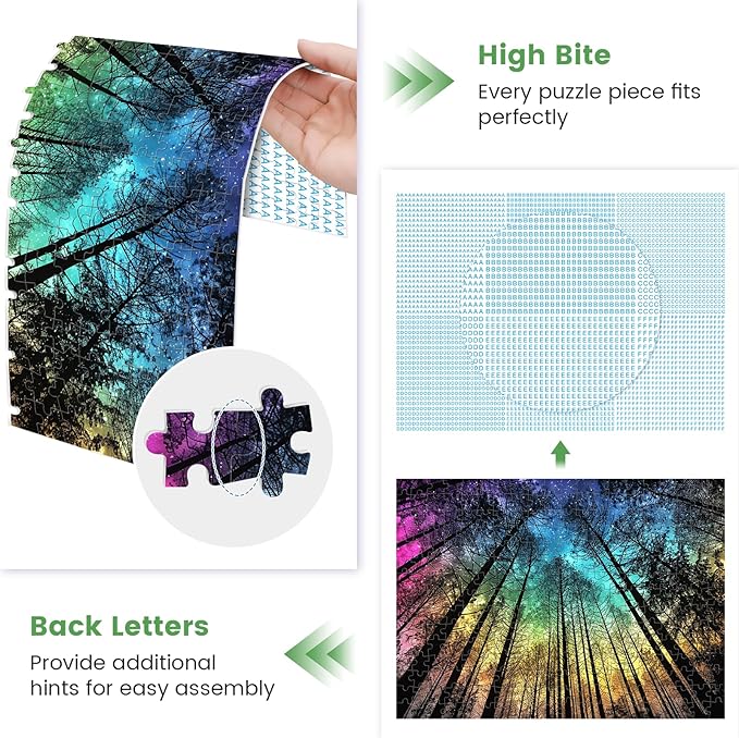 300 Pieces Puzzles for Adults | Aurora Forest Jigsaw Puzzles | Large 300 Piece Puzzle for Children Adults Seniors | Sturdy,Safe | Engaging & Educational Toys Great Gift for Boys Girls 20.5 x 15 in