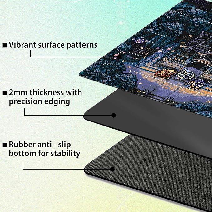 Premium PTCG playmat Set - 24x24 for Pokemon mat with 22 Damage counters and Storage Bag - Ideal for PTCG Board Game and TCG Play (Style3)