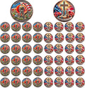 AtSKnSK Memorial Tribute Challenge Coin Some Gave All Lest We Forget Thank You for Your Service Military Coin (Poppy Military Boots, 50)