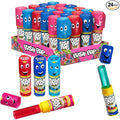 Push Pop Halloween Candy Variety Pack, 24Ct Bulk Individually Wrapped Lollipops for Party Favors in Assorted Flavors, Full Size, Fun Hard Candy For Birthday, Trick or Treat, Halloween Bowls, Gifts