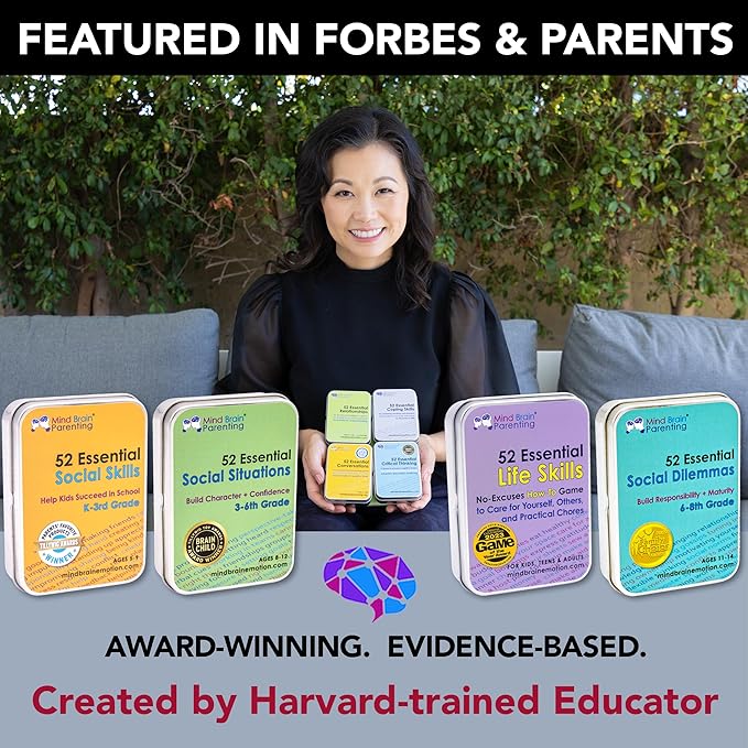 Mind Brain Emotion 52 Essential Social Skills Lessons & Teaching Tool Kit - Social Emotional Learning Activities for Parents, Teachers, School Counselor (Kindergarten, Elementary Kids)