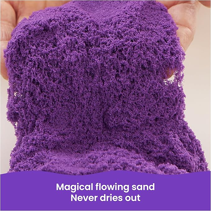 Kinetic Sand, 2.5lbs Purple Play Sand, Moldable Sensory Toys for Kids, Resealable Bag (Packaging May Vary), for Ages 3 and up