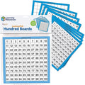 Learning Resources Laminated Hundred Boards - 10 Pieces Dry-Erase Counting Aid, Teaching Supplies, Math Boards for Kids