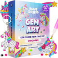 Blue Squid Diamond Art Kits for Kids – Unicorn - Fun & Easy DIY 5D Gem Art Gift Set for Keychains, Stickers, Sun Catchers - Diamond Painting Kit Arts & Crafts Kit for Kids, Girls, Boys Ages 6-12