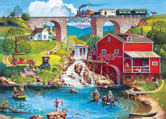 Masterpieces 300 Piece Jigsaw Puzzle for Adults and Families - Apple Tree Farm - 19.25"x26.63"