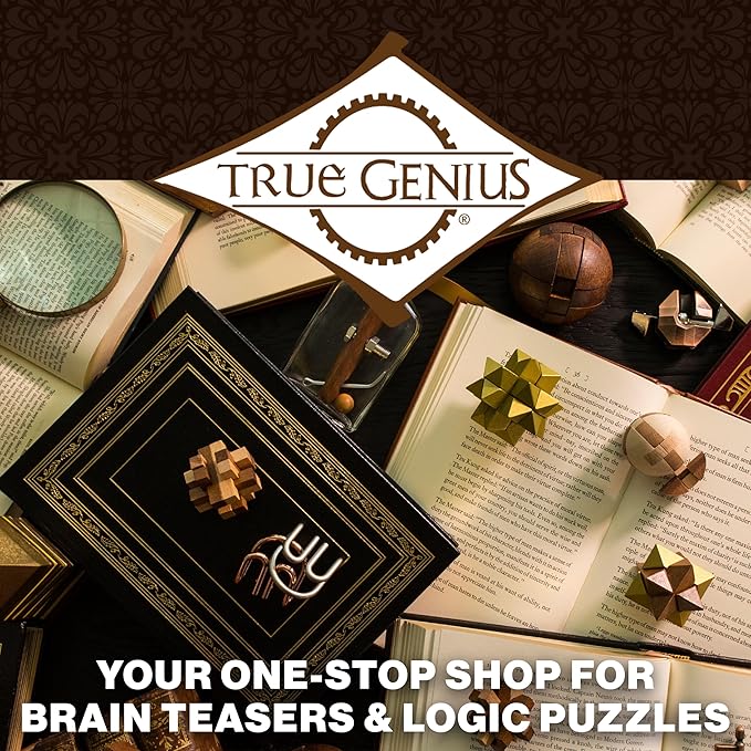 Project Genius Caesar's Calendar Wood Puzzle-A-Day Challenge, 365+ Solutions, Brainteaser Gift for Adults and Kids 8+, True Genius Office Desk Calendar Inspired by Roman Artifact