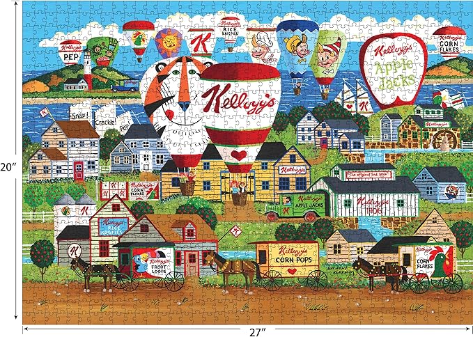 RoseArt - Kellogg's - Hot Air Balloon Celebration - 1000 Piece Jigsaw Puzzles for Adults