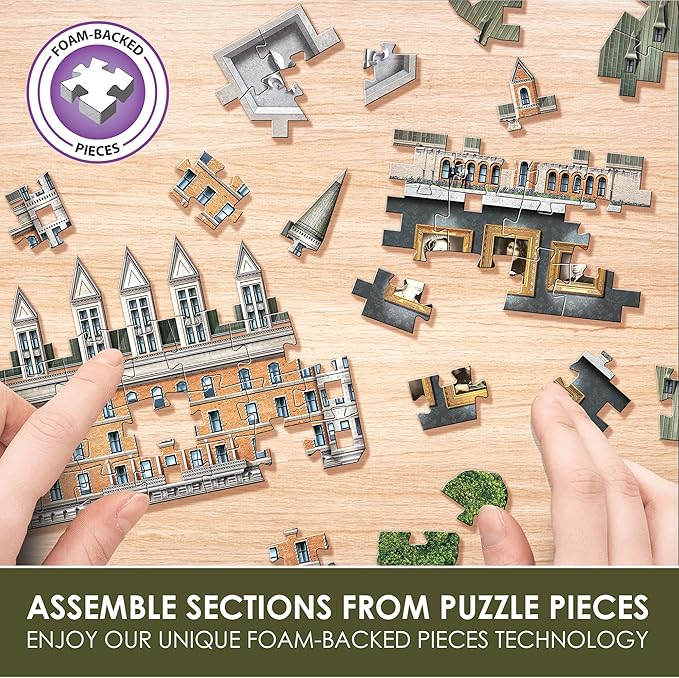 Wrebbit3D Château Frontenac 3D Puzzle | 865 Jigsaw Puzzle Pieces | Castles and Cathedrals Collection