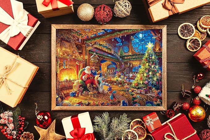 500 Piece Puzzles for Adults Santa Claus Merry Christmas 20.5 x 15 Inch 500 Piece Jigsaw Puzzles for Adults Christmas Puzzles 500 Pieces for Adult
