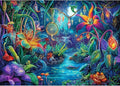 Fantasy Garden 1000 Piece Puzzle for Adults Beautiful Enchanted Forest Night Scene Colorful Jigsaw Puzzles with Letters on Back Hard Impossible Difficult Challenging Family Puzzle(27.5"X19.6")