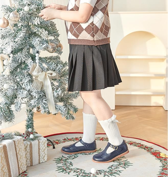 Felix & Flora Toddler Little Girl Mary Jane Dress Shoes - Ballet Flats for Girl Party School Shoes