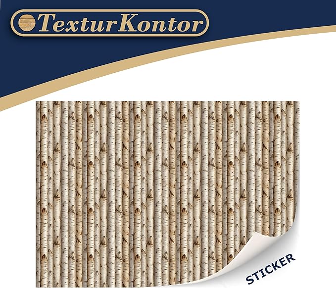 3 Sheets Self-Adhesive Brick Wall Cladding for Dollhouses Scale 1:12 (Birk Logs)