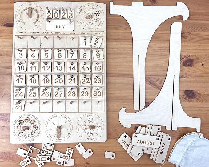Montessori Calendar, Toddler Calendar, Perpetual Calendar, Classroom calendar, Montessori Learning Calendar, Christmas Gift for Kids