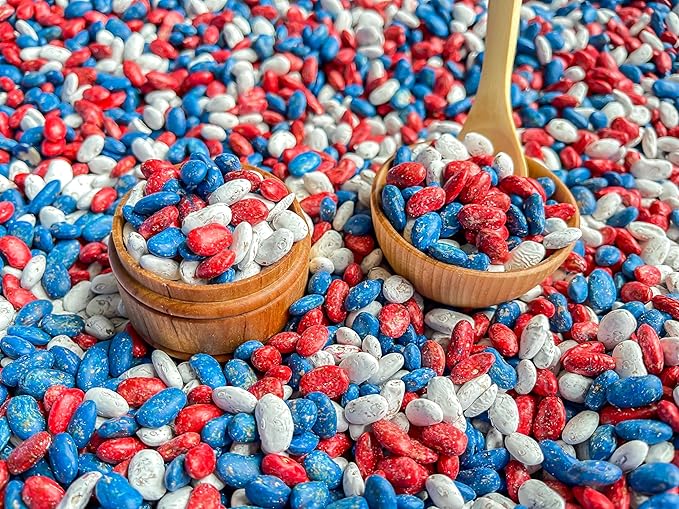 Patriotic Themed Sensory Beans - Colorful Sensory Bin Filler - 4 Cup