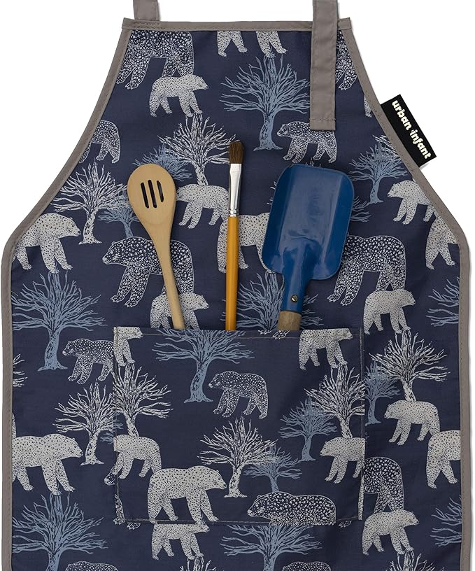 Urban Infant Little Helper Kids Apron - Children's Cooking Art Gardening - Great Gift for Toddler Boys and Girls