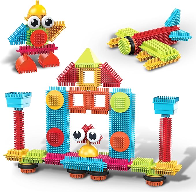 PicassoTiles Toys 41 piece Hedgehog Block Building Blocks Construction Toy Set w/IdeaBook Learning Playset None Magnetic STEM STEAM Educational Kit Child Brain Development Preschool Kindergarten PTB41