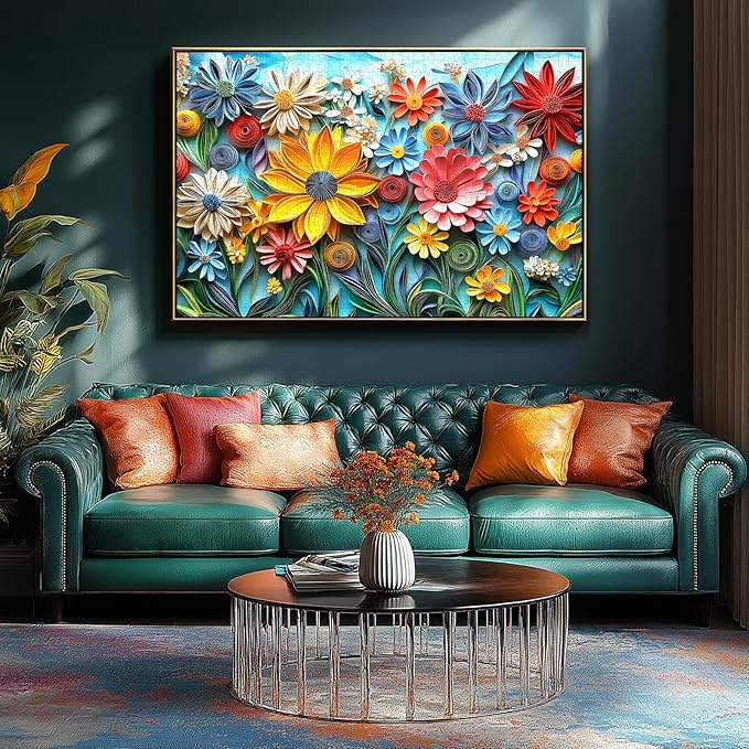 Puzzles for Adults 1000 Pieces Colorful Flower Jigsaw Puzzles 1000 Pieces Challenging Art Paper Puzzle Impossible Difficult Plant Puzzle for Adults