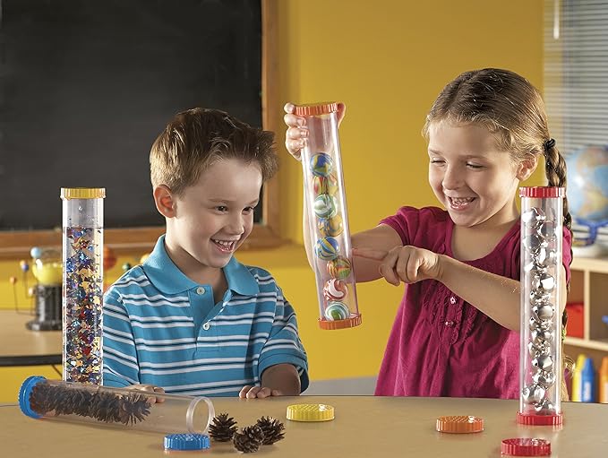 Learning Resources Primary Science Sensory Tubes - Set of 4 Tubes, Ages 2+ Science Toys for Kids, STEM Toys, Fine Motor and Sensory Toys