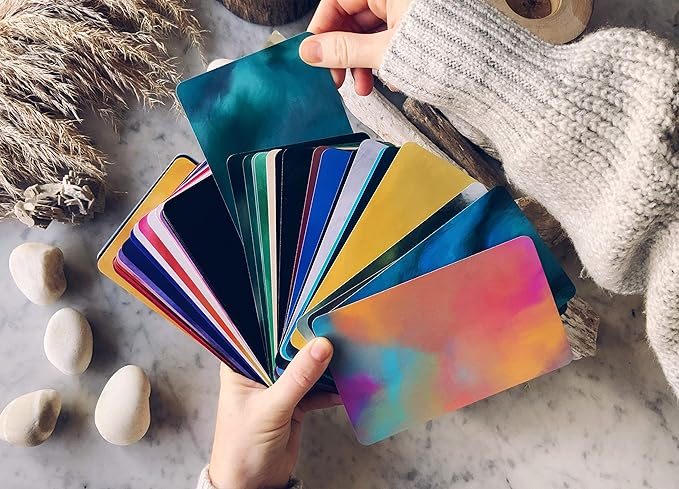 Resonance Emotion Card Deck of Abstract Art - Self-Communication Prompts, Cards for Nonverbal Communication for Therapists, Teachers, Autism, ASD, & Special Education