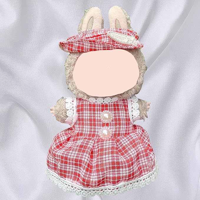 4 Pack—17cm Doll Clothes,Premium Doll Outfit with Accessories,Doll Princess Skirt,Cute Clothes Outfit for 17cm Dolls,End Dolls Fashion Clothing Set(No Dolls and Shoes) (Set V)
