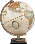 Replogle World Classic Globe, 12" Desktop World Globe For Home or Office Desk Decor, Raised Relief, Up-to-date Cartography, Made in the USA, Antique