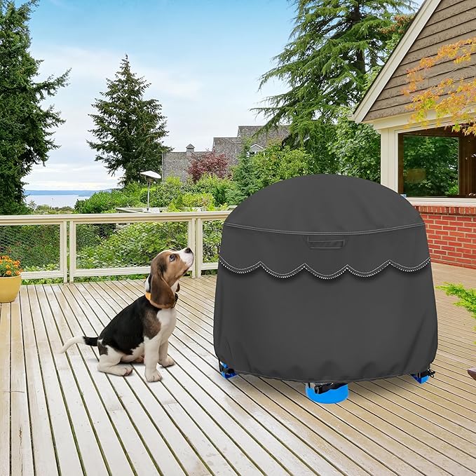 Kids Water Table Cover Fit Little Tikes Fish 'n Splash Water Table, Waterproof Dust Proof Outdoor Toys -Cover only,34"Dx20"H (Grey)