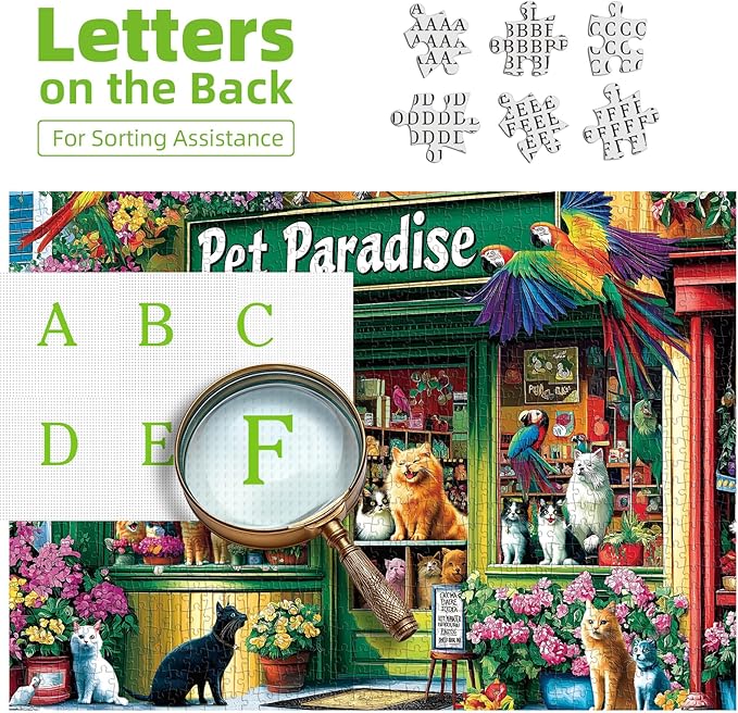 Pet Shop Puzzle 500 Piece Puzzles for Adults, Challenging Puzzles for Adults, Ideal for Relaxation and Family Fun Jigsaw Puzzles 500 Pieces Puzzle Finished Size is 23 x 15 inch