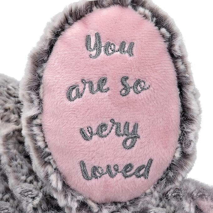 DEMDACO Isabella Bunny You are So Very Loved Soft Pink 12 inch Plush Fabric Figure Toy