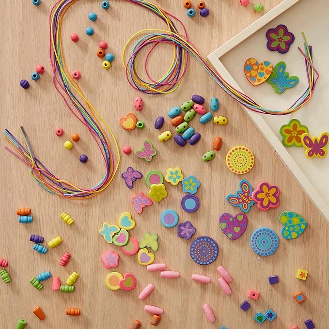 Melissa & Doug Created by Me! Bead Bouquet Deluxe Wooden Bead Set with 220+ Beads for Jewelry-Making