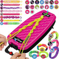Friendship Bracelet Making Kit for Girls,DIY Arts and Crafts Toys,Jewelry String Maker Kit,The Best Birthday Gifts Ideas for Girls 6 7 8 9 10 11 12+ Years Old（Rose and Black
