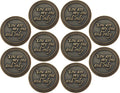 Bulk Set of 10 Romantic Love Expression Coins, You are My One & Only, You Mean The World to Me, Anniversary Pocket Tokens for Date Night, Love Gift for Men & Women, from Him or Her