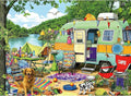 Puzzles for Adults 500 Pieces, Lakeside Camping Puzzle Challenging Puzzles for Adults, Jigsaw Puzzles 500 Pieces Ideal for Relaxation and Family Fun Puzzle Finished Size is 23 x 15 inch