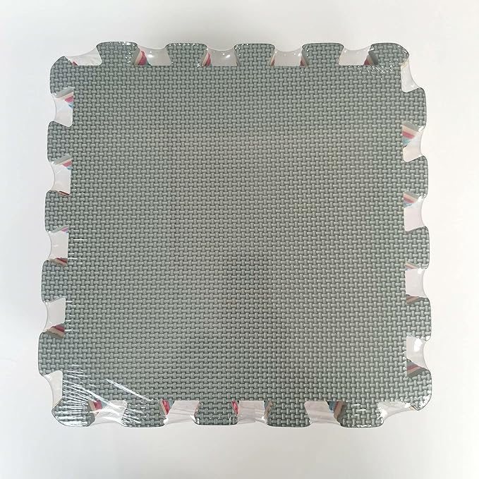 qqpp EVA Rubber 18 Tiles Interlocking Puzzle Foam Floor Mats - Baby Play Mat for Playing | Exercise Mat for Home Workout. QC-ACEGHb18N