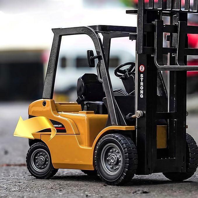 Forklift Truck Toy with Moveable Joint, 1:50 Scale Diecast Warehouse Lifting Vehicle for Kids, Forklift Toy, Alloy Fork Truck Model Toy for Kids Play, Collection or Decorative Ornament