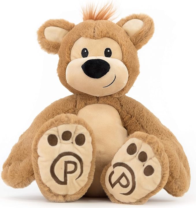 Plushible Pawley The 18" Teddy Bear Stuffed Animal - Teddy Bear Plush Toy with Embroidered Details, Soft Stuffed Toy for Babies, Toddlers & Kids, Ideal for Birthdays