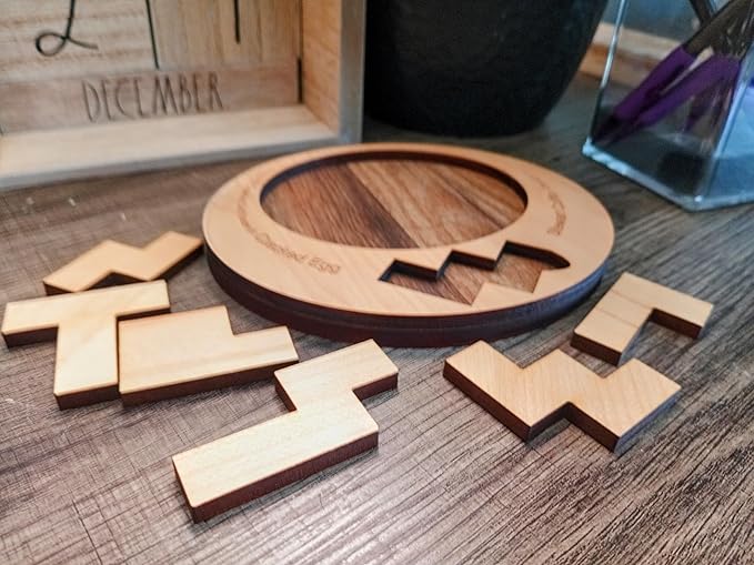 Difficult Puzzle for Adults - The Cracked Egg - 7 Piece Wood Brain Teaser Made in The USA from Creative Crafthouse