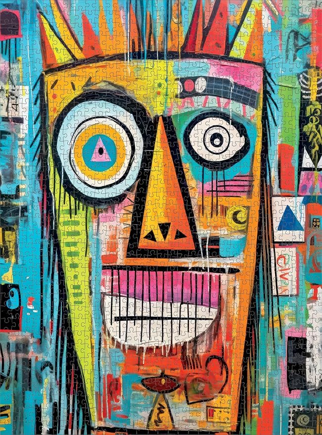 Cross & Glory - Crowned Canvas: Mask Majesty - 1000 Piece Jigsaw Puzzle for Adults | Vibrant Colors | Premium Puzzle | Challenging Brain Workout Idea